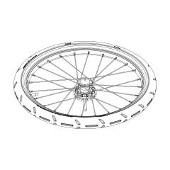 Rear wheel - left - Thule Courier