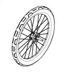 Wheel 20" 24 spokes disc brake - Thule Chariot Sport 2