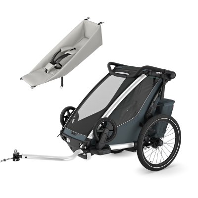 Thule Chariot Cross 2 single infant bundle Dark Slate