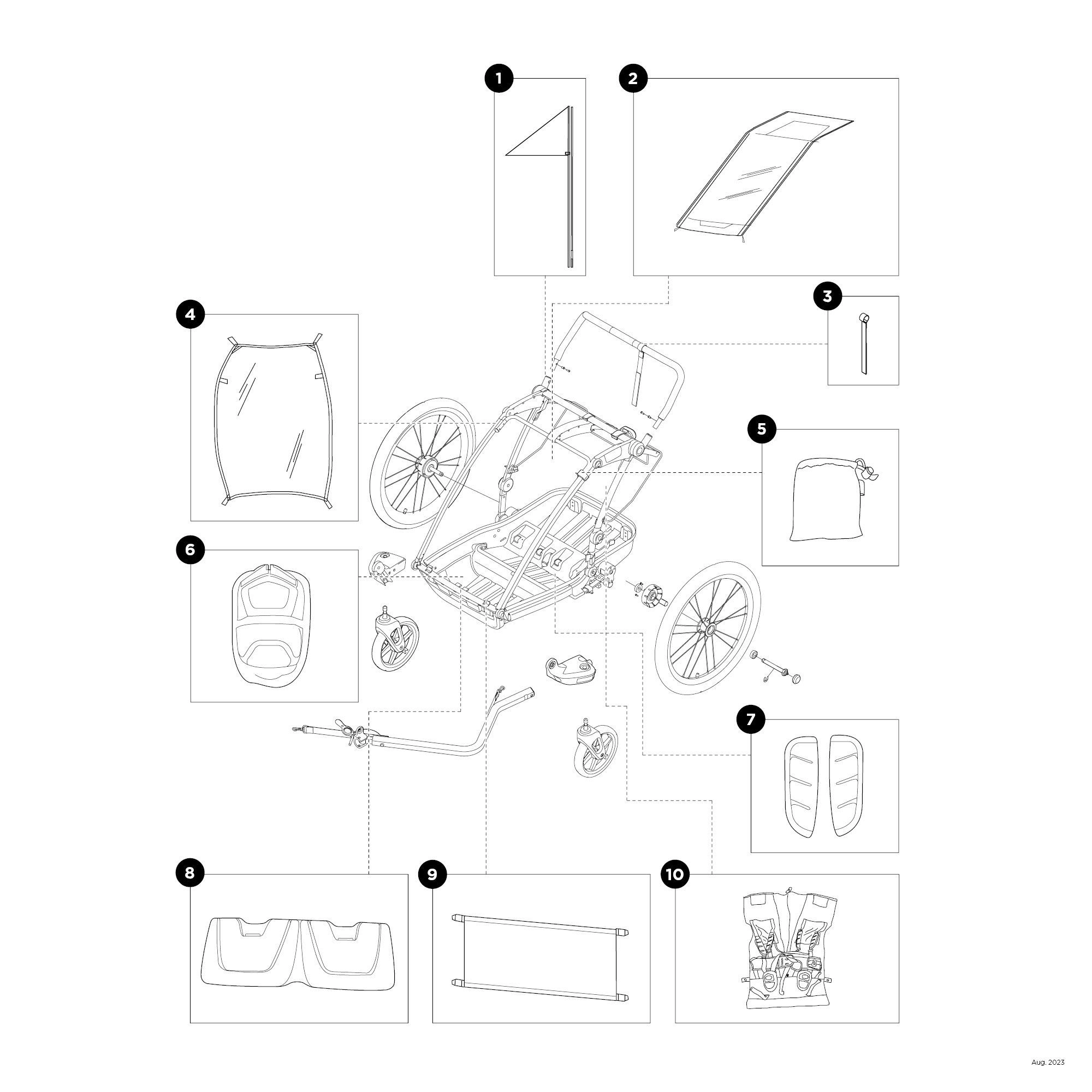 Thule Chariot Cab Ersatzteile